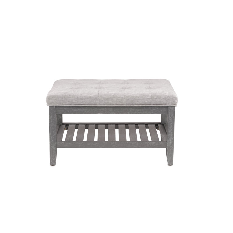 Banc de rangement rembourré Lilttle Jossie, Gris