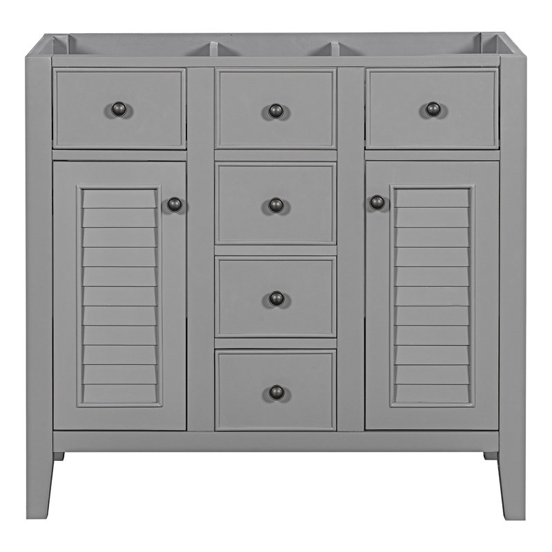 Base de meuble-lavabo simple 35 po seulement, Gris