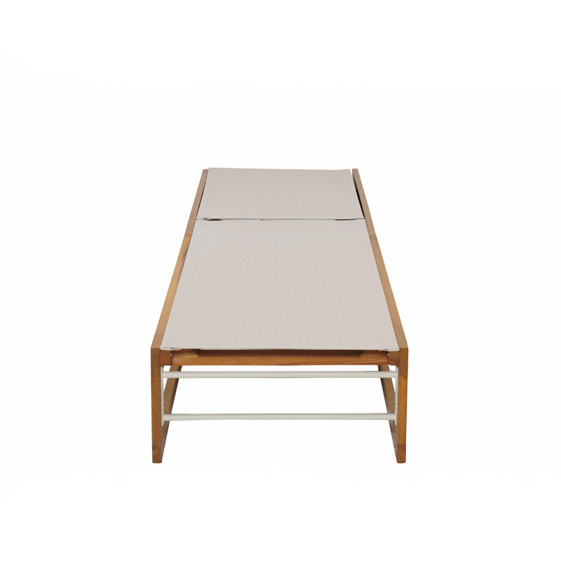 Outdoor Rope Chaise Lounge, Beige, 1