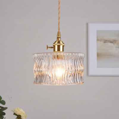 Luminaire suspendu en verre Water Ripple