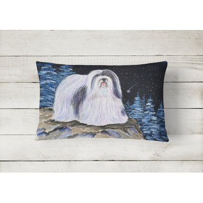 Starry Night Outdoor Reversible Throw Pillow