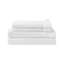 Ensemble de draps 3 pièces en microfibre avec ourlet à volants - Blanc vif, literie infroissable avec drap-housse à poche profonde de 14 pouces-136429714-136429717