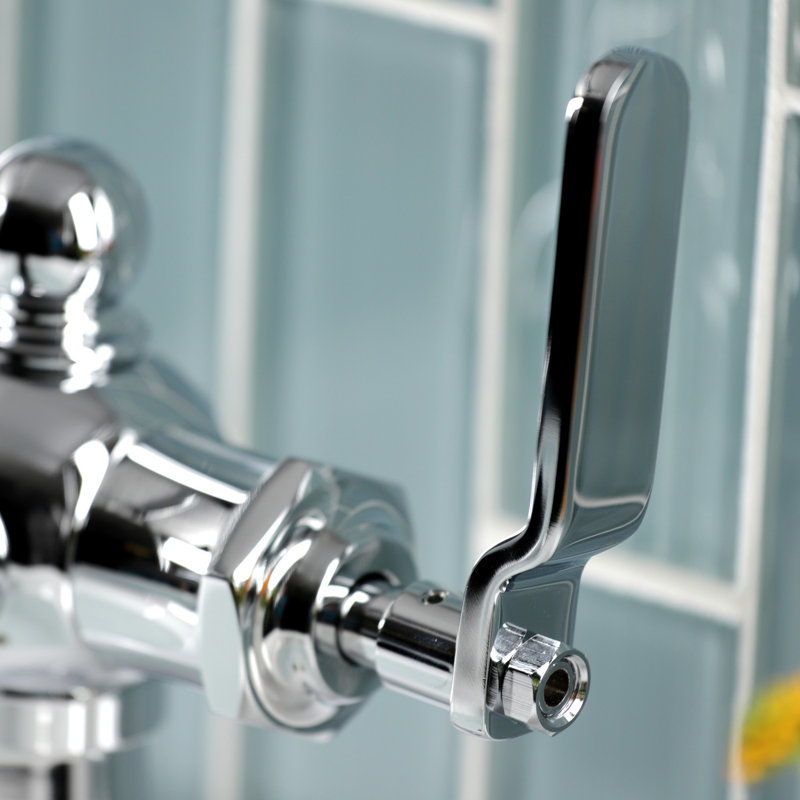 Kingston Brass Knight Single-Handle 1-Hole Deck Mount Bathroom Faucet with Push Pop-Up, Polished Chrome
