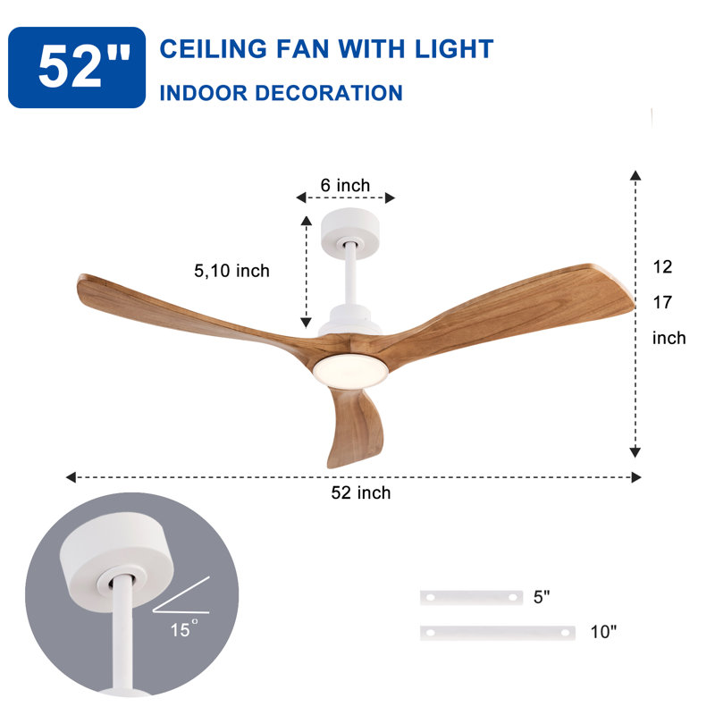 Ventilateur de plafond 52 pièces 1 pièce 52 po