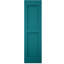 Volets extérieurs Americraft à deux panneaux plats égaux en bois véritable (par paire), 45,7 cm (L) x 203,2 cm (H), avec capuchons de volets en aluminium, bleu Sojourn-136153896