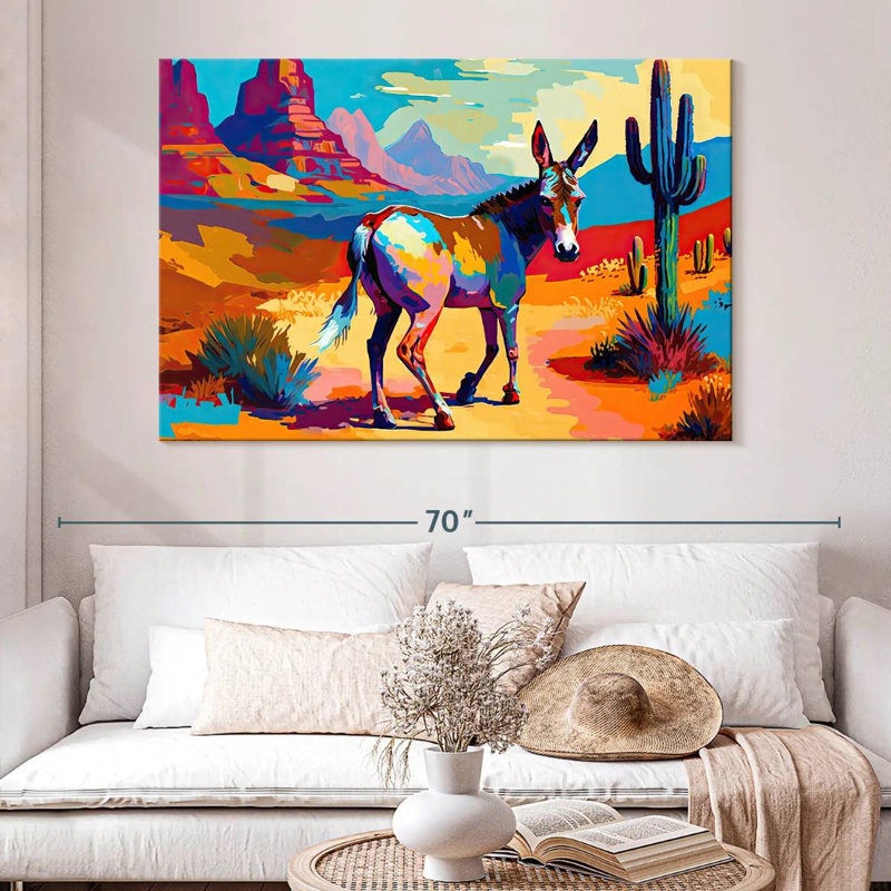 Âne Brampt Southwestern, H 34 po x l 51 po
