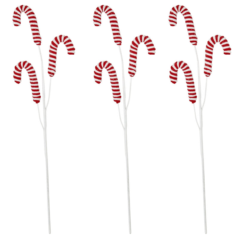 26" Christmas Candy Cane with Glitter Spray