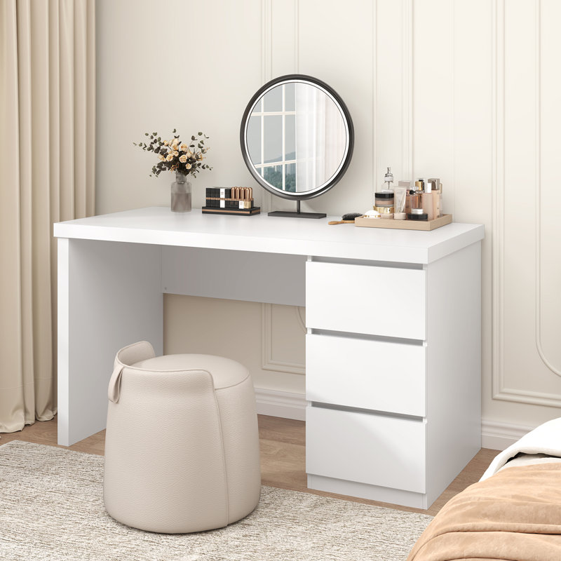 Bureau d'ordinateur avec tiroirs, bureau de travail en bois, bureau d'ordinateur personnel, H 29,4 po x l 47,2 po x P 23,6 po