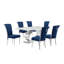 Bannister Marble Top Pedestal Dining Set-263194350-263194351-263650317