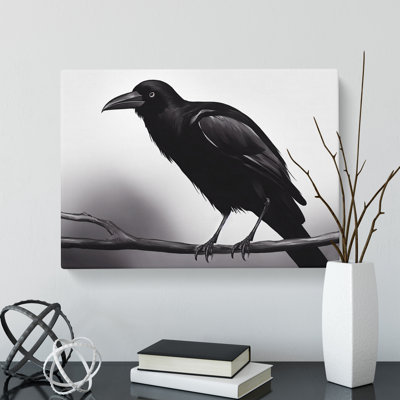Cosmopolitan Crow Bird - Wrapped Canvas