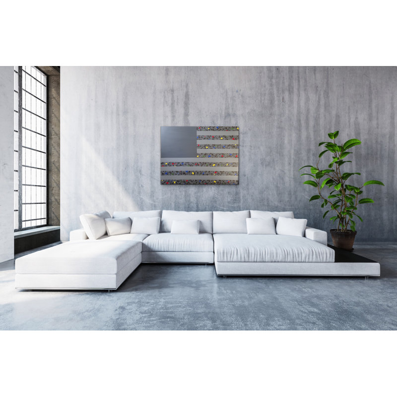 American Flag Painting by Eddie Bruckner