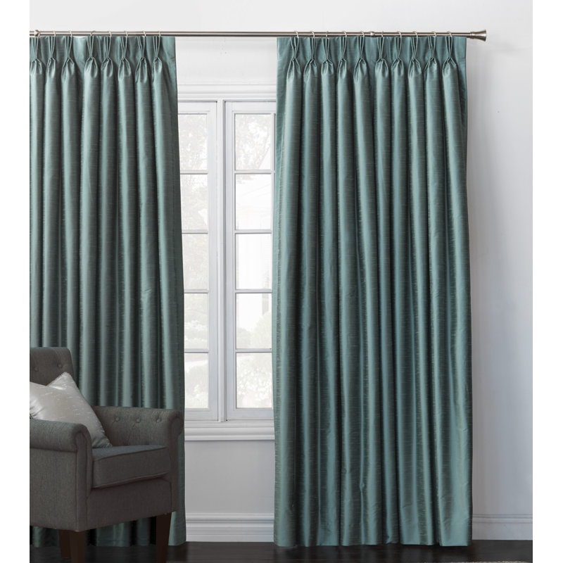 Edris Room Darkening Curtain, Mineral, 40" x 120"