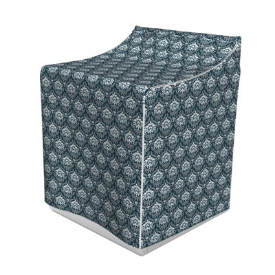 Housse de machine à laver en forme de feuille de style rétro en forme de feuille rétro damassé floral