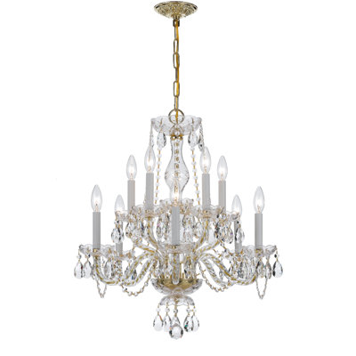 Lustree 10 lumières façon bougie classique/traditionnel Hetrick