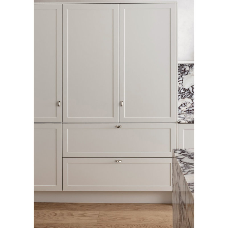 Poignée plaquée argent titane double couche 1,26 po, 4-Packing