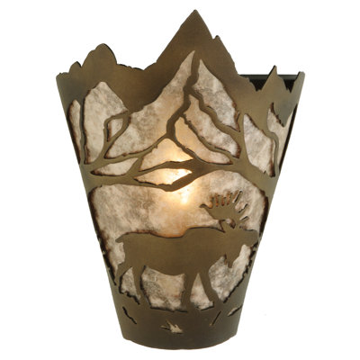 Rustic Lodge Flush Mounted Sconce