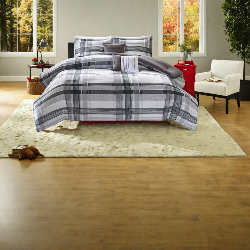 Ensemble de literie hypoallergénique moderne, édredon en polyester, décoration de chambre confortable
