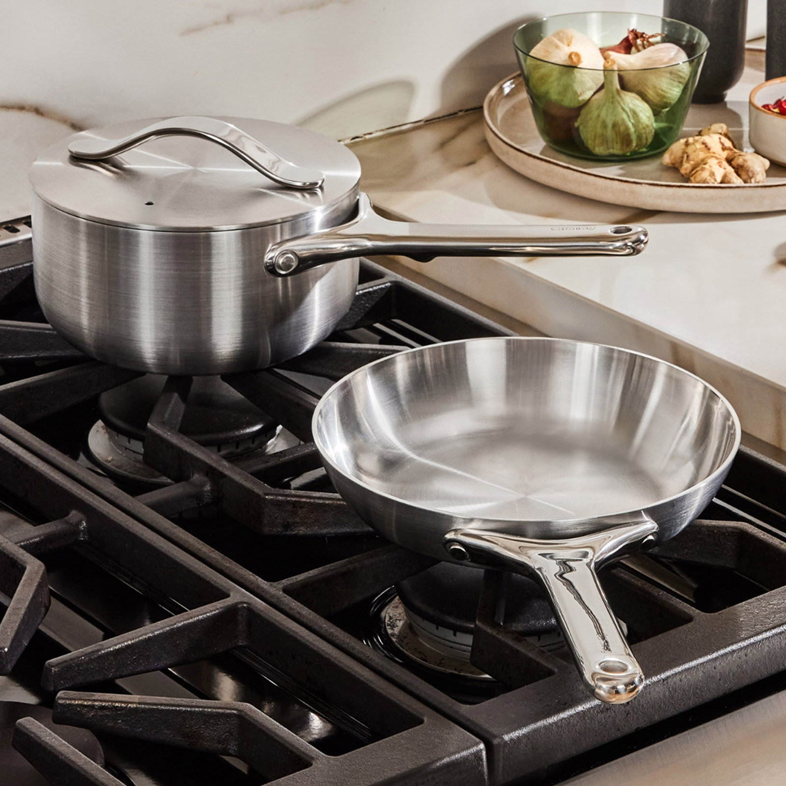 Caraway 3qt Stainless Steel Saucepan with Lid, 3 quarts
