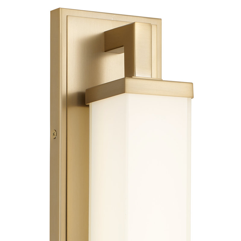 Barre de meuble-lavabo à DEL intégrée de 28 po en laiton antique à DEL haute efficacité 1750 lumens 20W, styles de montage vertical et horizontal, 3 choix de température de couleur, à intensité variable, simple