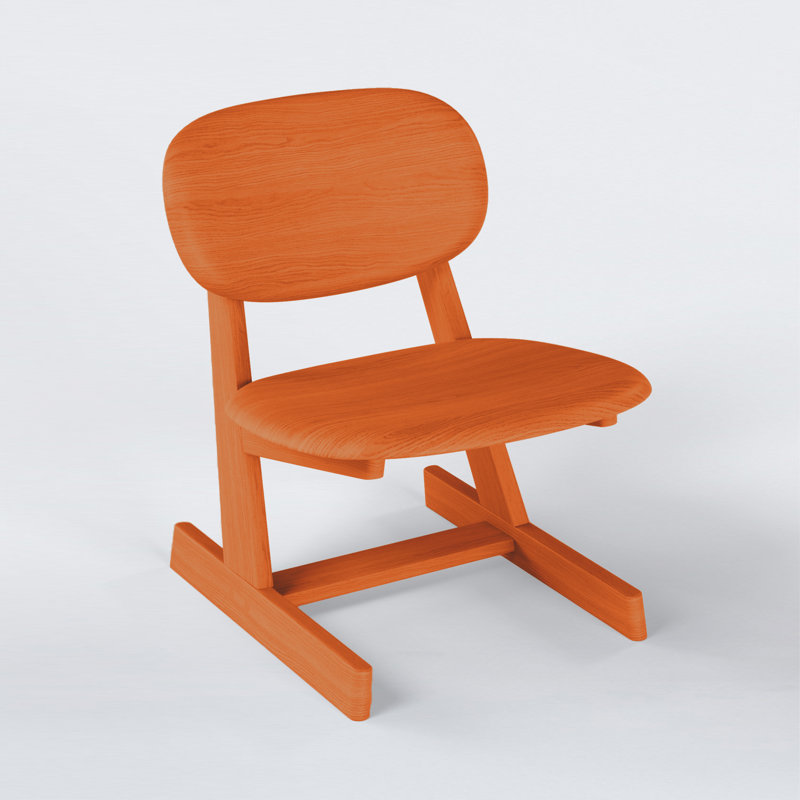 KufenKarl Outdoor Lounge Chair, Orange