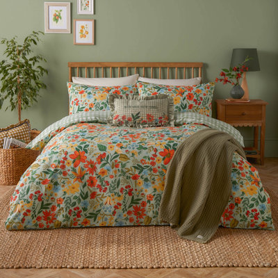 Meadowhaze Cotton Blend Floral Duvet Cover Set with Pillowcases Included