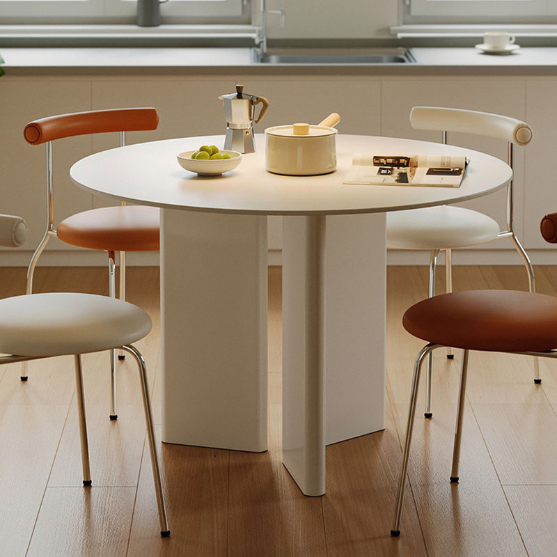 Table de salle à manger en bois massif blanc, H 29,53 po x L 39,37 po x l 39,37 po