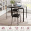  Ensemble de table de salle à manger moderne 5 pièces pour 4 tables de table en bois aggloméré peu encombrantes et 4 chaises rembourrées Structure en métal robuste idéale pour la cuisine et la salle à manger-204120085
