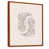 Toile avec cadre flottant brun
