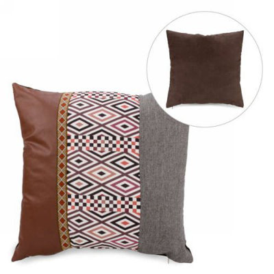 Coussin en faux cuir Maile