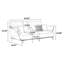 Causeuse-coussin modulaire en cuir véritable beige