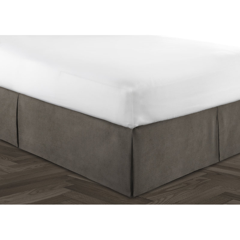 Jupe de lit moelleuse, Très grand, Bleu marine, 18 po