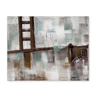 Napperon abstrait Golden Gate | Décoration intérieure
