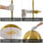 24 in 2-Light Modern Metal Plug-in Table Lamp with Double Pull Chain Marble Base and Dome Shade