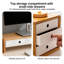 Boîte de rangement de bureau avec trois tiroirs en bambou Ostos-737863957-737863954