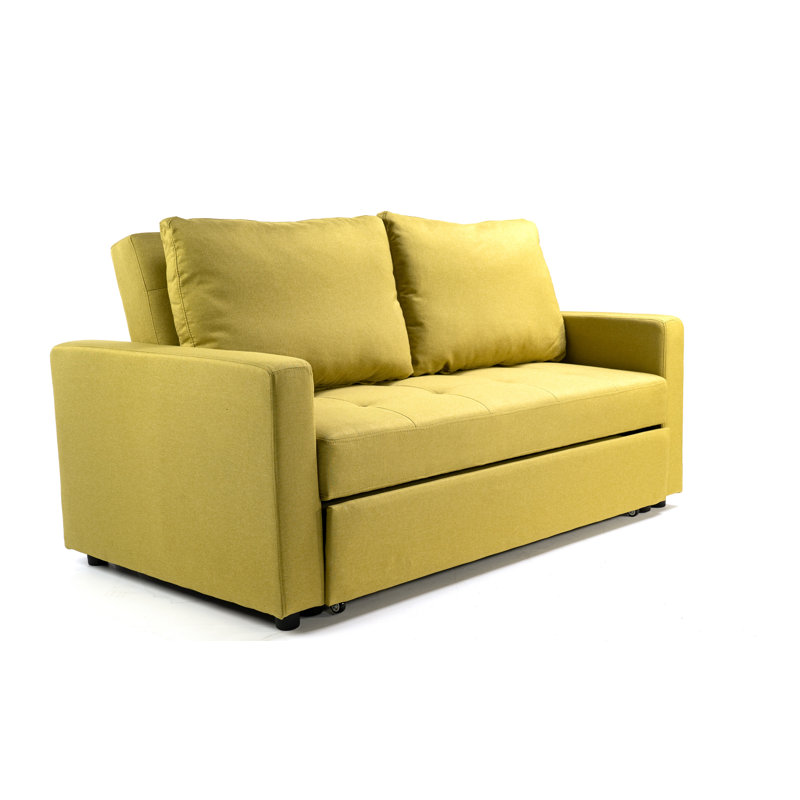 Devaeh 2 Seater Linen Blend Sleeper, Lime