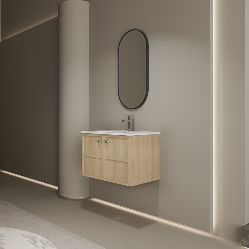 Wall-Mounted Bathroom Vanity whit Ceramic Sink