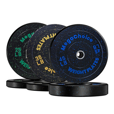 210LB Bumper Plates - 2-Inch Rubber Weight Plates for Precision . Multiple Options Weights for Barbell. Gym Barbell Weight Set for Home & Commercial Use.  (25LB+35LB+45LB)*2