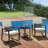 2 - Person Metal Patio Bistro Set With Lumber Pillow, Outdoor Rocking Wicker Conversation Set