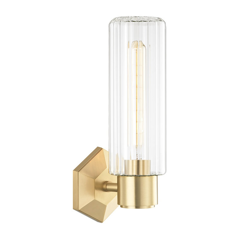 Roebling 1 - Light Armed Sconce, Aged Brass