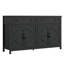 Buffet de style ferme moderne de 55,12 po de largeur avec portes à panneaux à motif losange-835527268