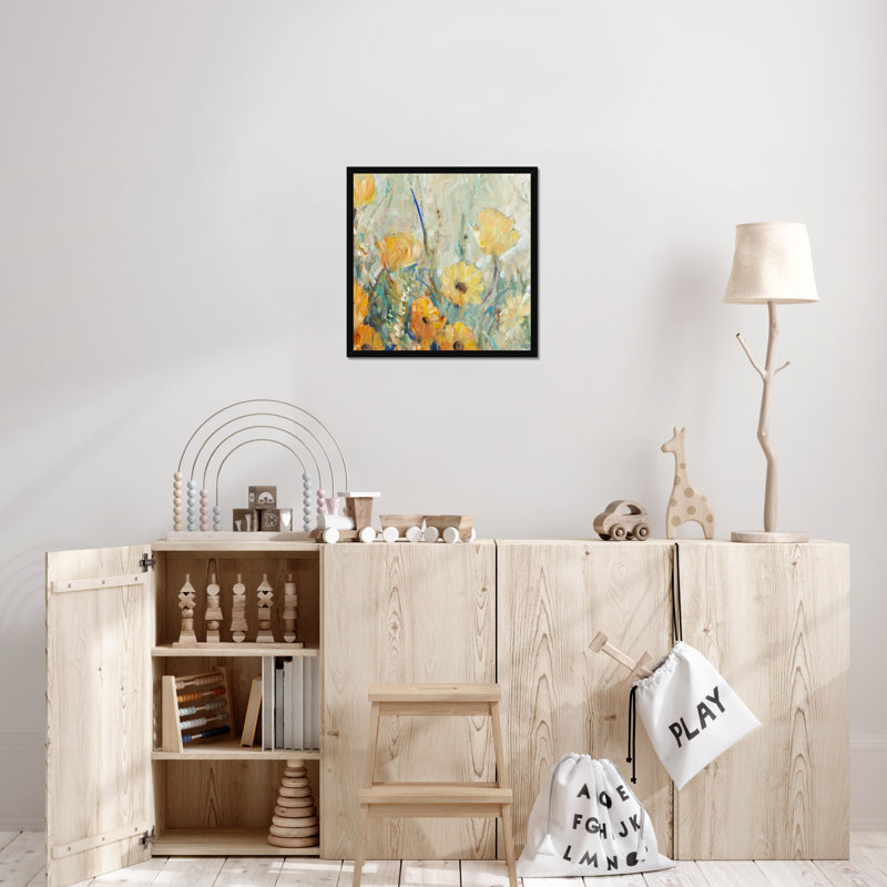 Floral Expression I by Timothy O' Toole - Painting, Black Framed Paper Print, 55cm H x 55cm W