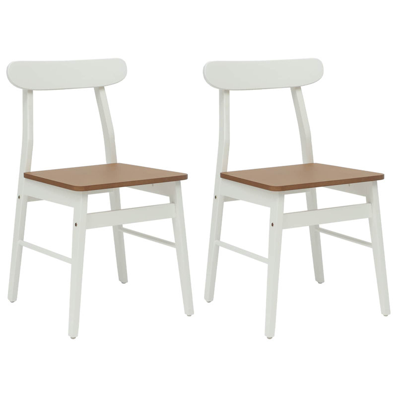 Tash Solid Wood Accent, White/Natural