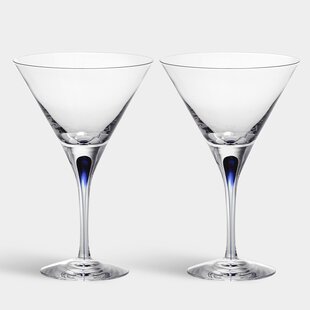 Mary Square Gold Tone Christmas Tree 5 ounce Cocktail Martini  Glass: Martini Glasses