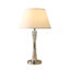 Lampe de table Terry avec tube en verre infusé de bulles, métal chromé 27 pouces