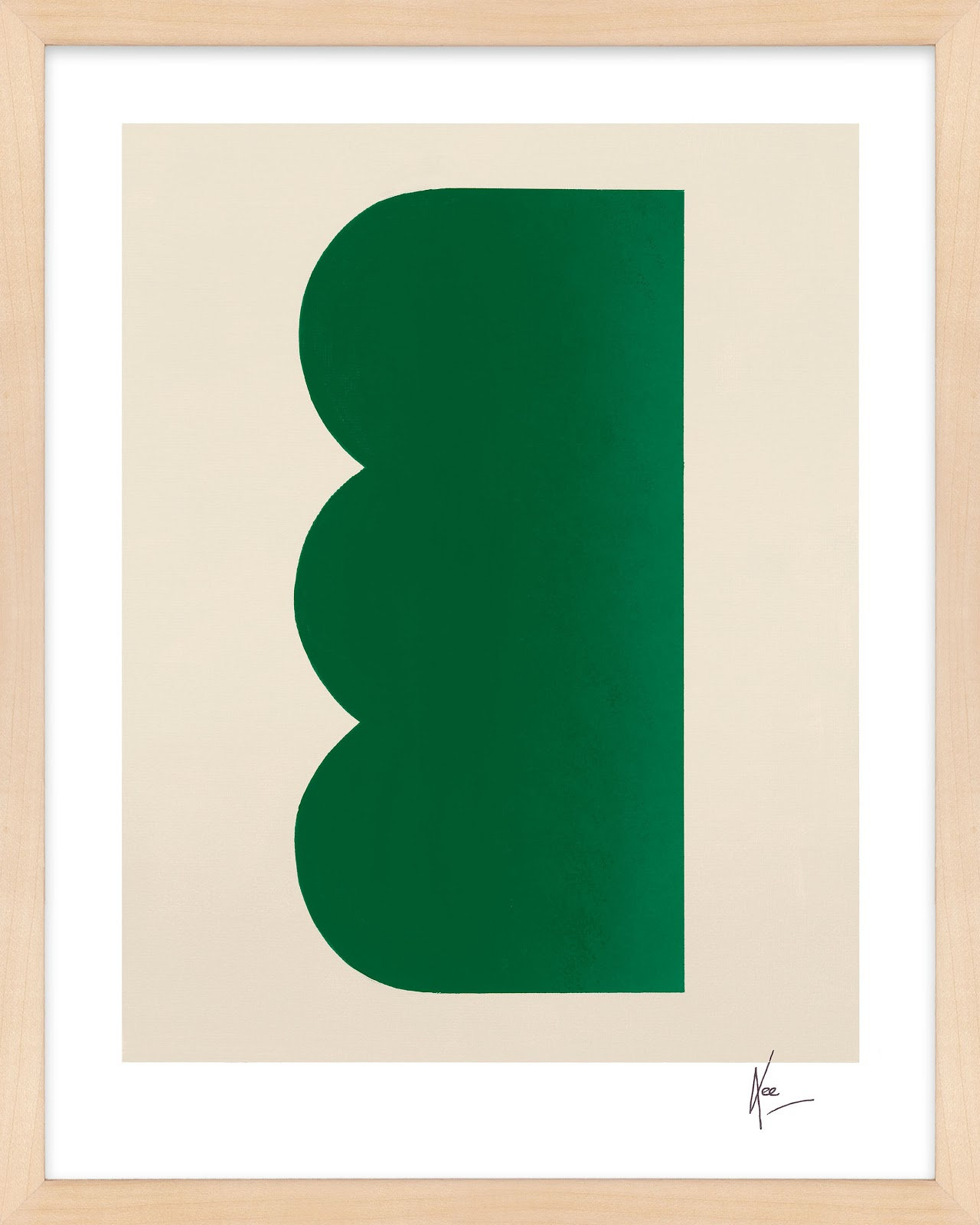 Keyhole 3 by Lee Lessem, Maple Framed, 50" H x 40" W x 1.25" D