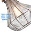 Cracked Glass Pendant Light Antique Red Copper Finish