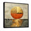 Or japonais, coucher de soleil sur un lac - Japon, art mural encadré-504371113-504371116