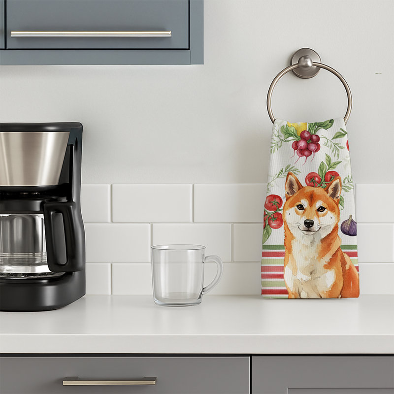 Serviette de cuisine rouge Shiba Inu, Red Shiba Inu