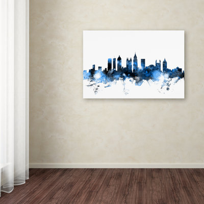 " Atlanta Georgia Skyline White "