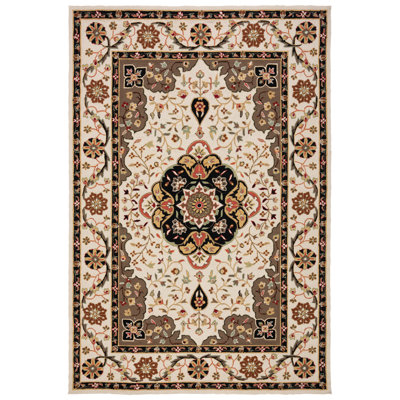 Tapis beige crocheté à la main Bryonhall